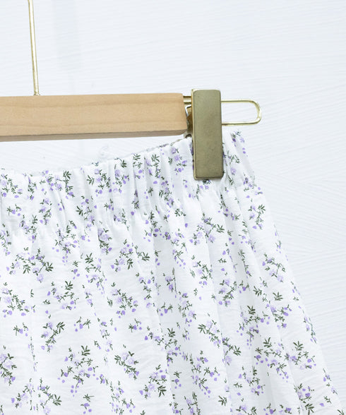 フリルティアード 小花柄 ロングスカート レディース ティアードスカート きれいめ 体型カバースカート着やせ 大人可愛い新作ハイウエストスカート 裏地付きスカート 98JLIY-001